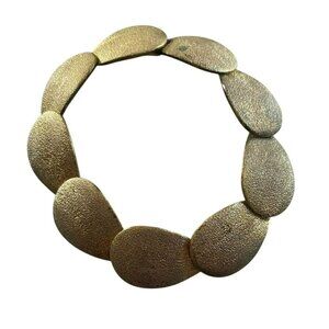 Laundry By Shelli Segal Gold-Tone Textured Oval Link Bracelet